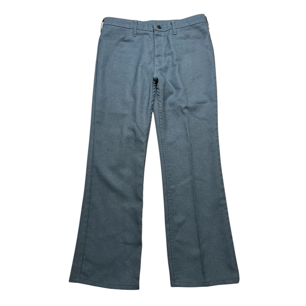 Wrangler Pants Mens 36x30 Blue Regular Fit Vintage‎ Western Polyester Trousers